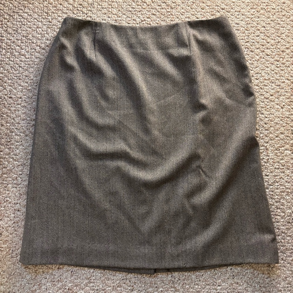 Rena Rowan Woolmark 100% Wool Gray maxi pencil skirt Size 22W